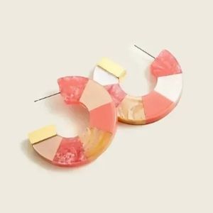 J Crew Made in Italy Mixed Acetate Hoop Earrings